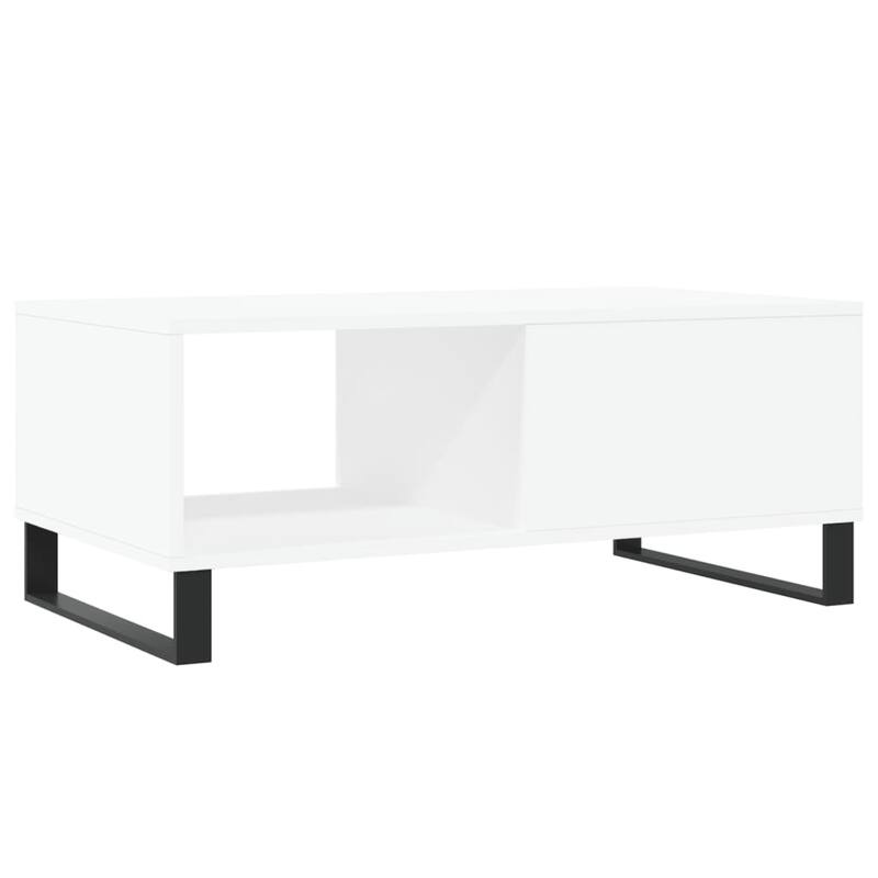 vidaXL Coffee Table Black/White Engineered wood Medium Coffee Table