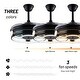 preview thumbnail 6 of 18, 42'' 4 Retractable Blades Modern LED Ceiling Fan with Remote