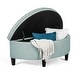 preview thumbnail 5 of 48, Adeco Half Moon Storage Ottoman Semi Circle Bench
