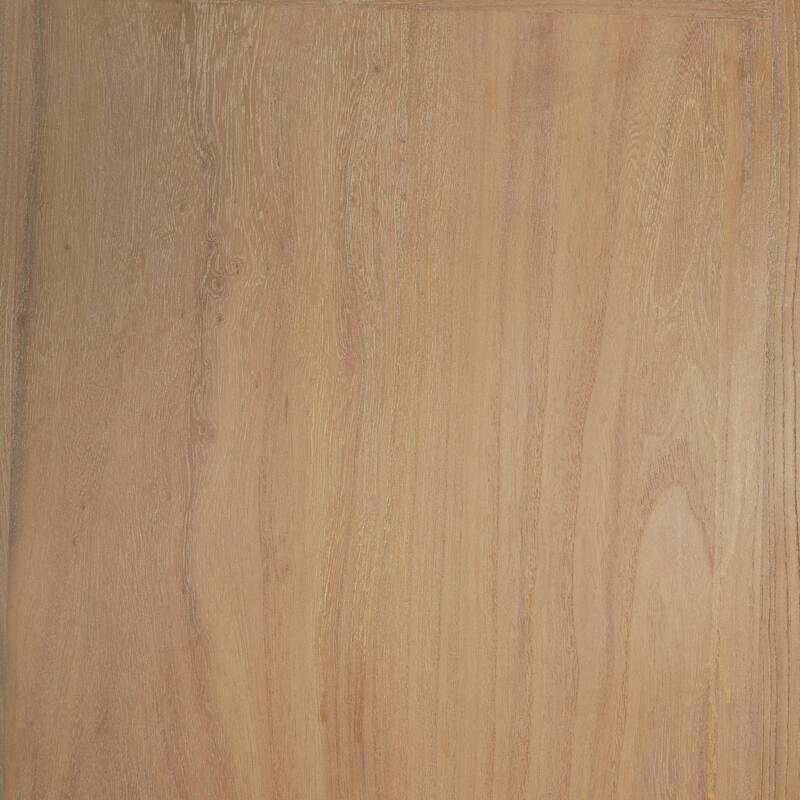Callum Light Brown Elm Wood w/ Glass Doors Arched Curio Cabinet