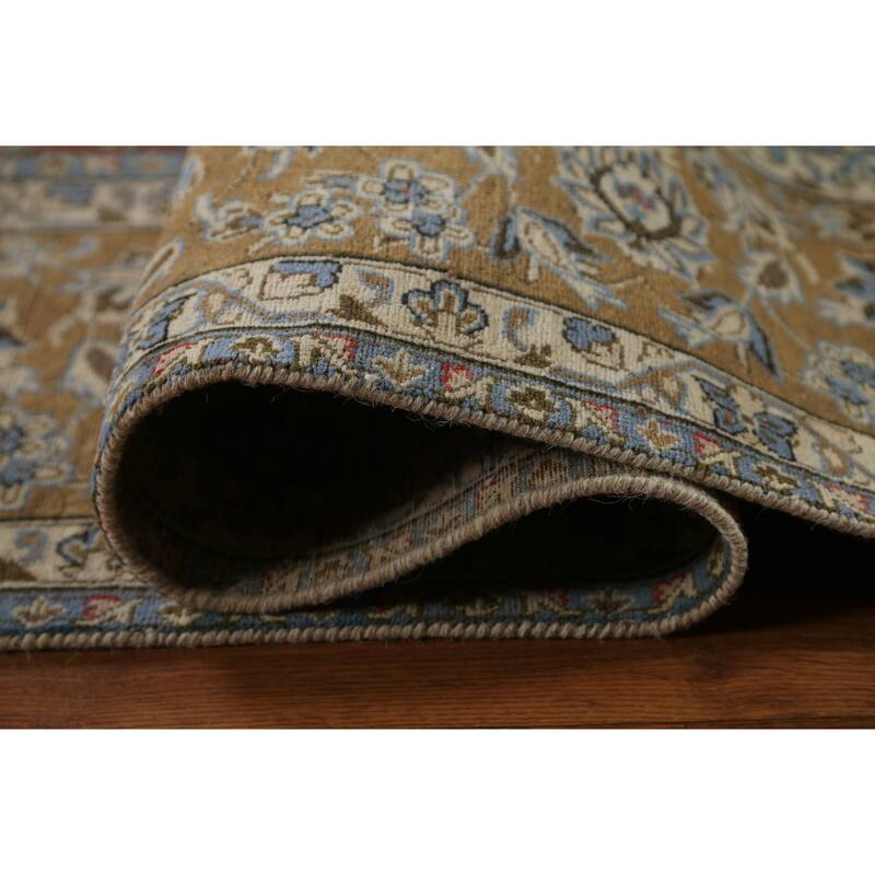 Hand Knotted Oriental 100% Wool Carpet Traditional Floral Red Kashan Area Rug - 12' 5'' X 9' 5''