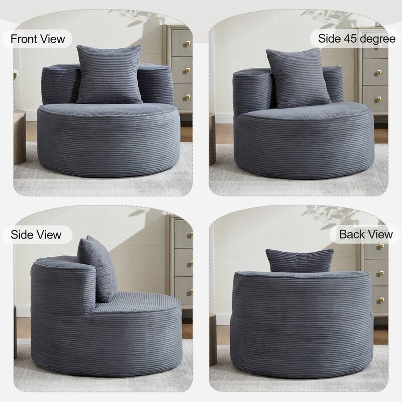 Plush Lounger Soft Sofa No Assembly Required