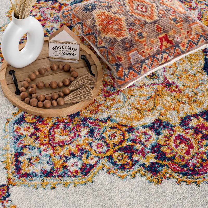 Hauteloom Istanbul Collection Vintage Oriental Traditional Medallion Area Rug