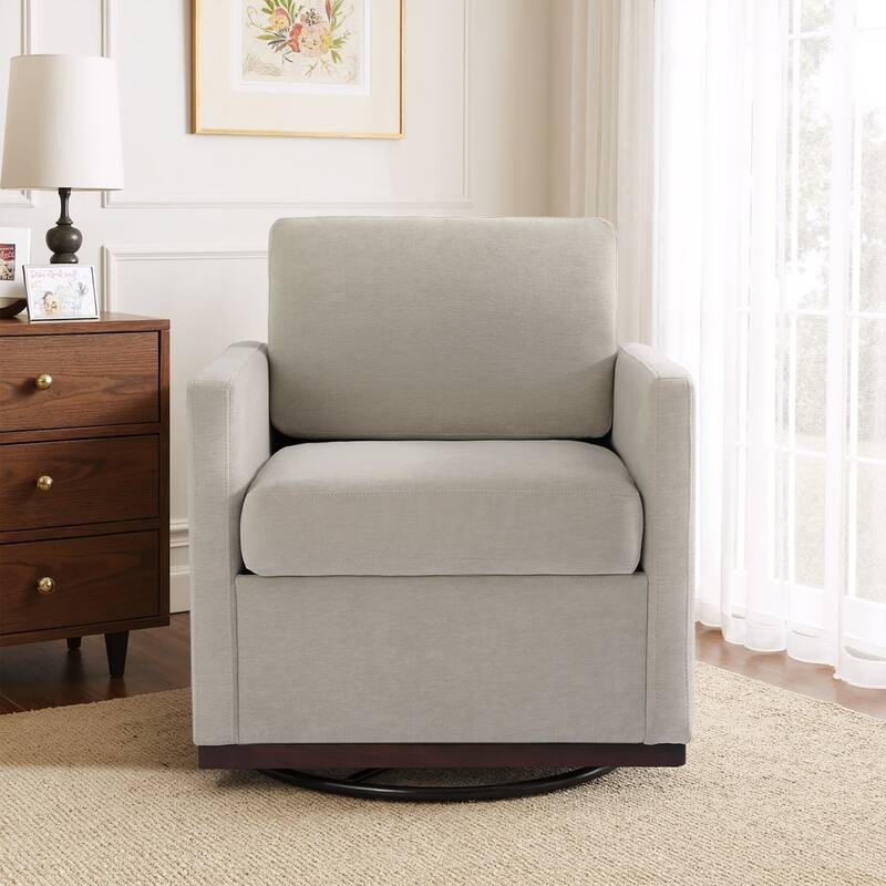 Modern Upholstered Swivel Accent Arm Chair