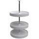 preview thumbnail 1 of 4, Rev-A-Shelf Lazy Daisy Polymer 18 Inch Full Circle 3 Shelf Lazy Susan White