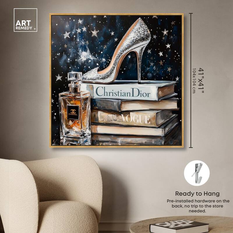 Sparkling Stars Heel Canvas by Art Remedy