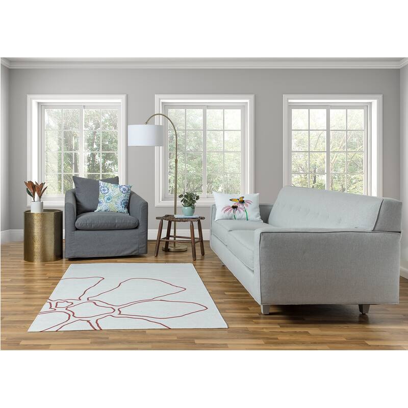 Petal Lines Spring Chenille Rug