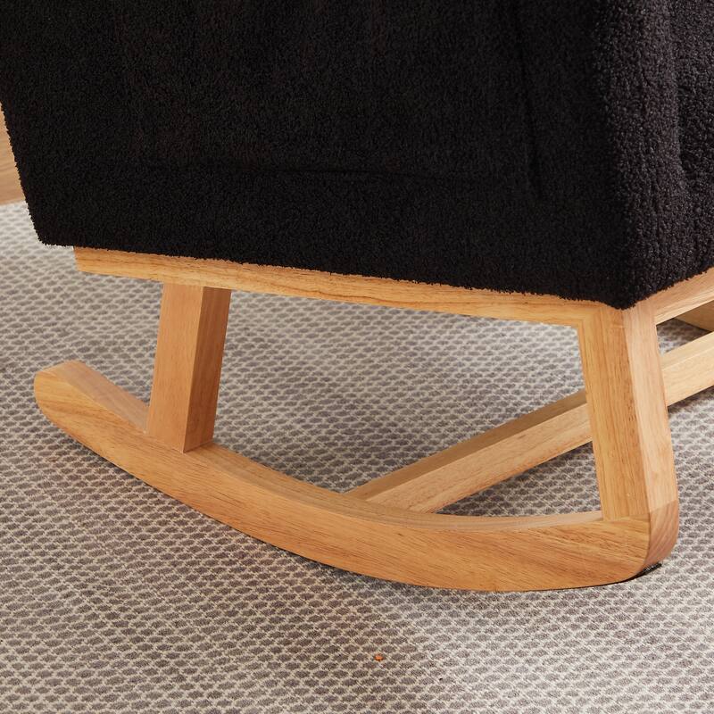 GDFStudio - Mariette Deluxe Rocking Chair with Ergonomic Support and Handy Storage - 27.2 "W