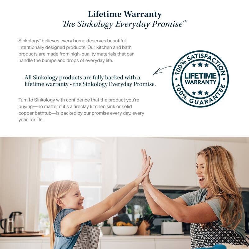 Grace Crisp White Fireclay 34″ Quick-Fit Farmhouse Apron Front Undermount Single Bowl Kitchen Sink with Maren Faucet Kit