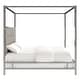 preview thumbnail 2 of 5, Solivita Chrome Metal Canopy Bed with Horizontal Panel Headboard by iNSPIRE Q Bold