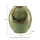 preview thumbnail 21 of 30, Glitzhome Leaf Textured Ceramic Jar Indoor Tabletop Water Fountain with LED Lights