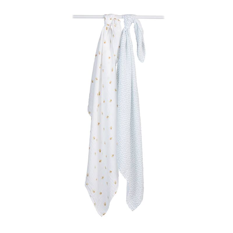 lulujo 2 PK Muslin Swaddling Blankets