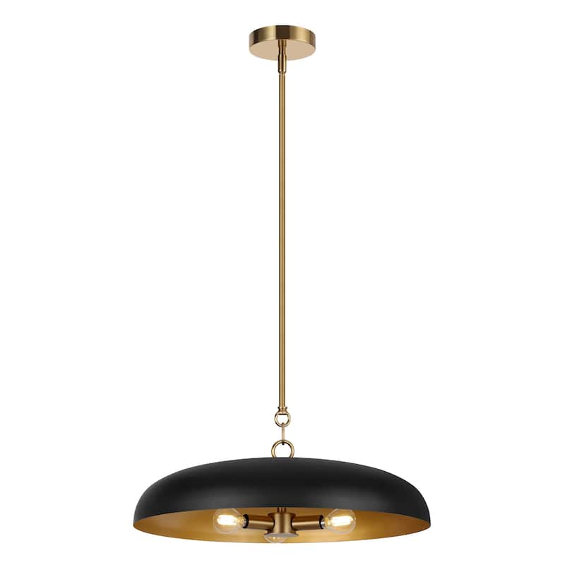 LamQee 20" Pendant Light Metal Dome Ceiling Hanging Lighting Chandelier - 19.7 inch