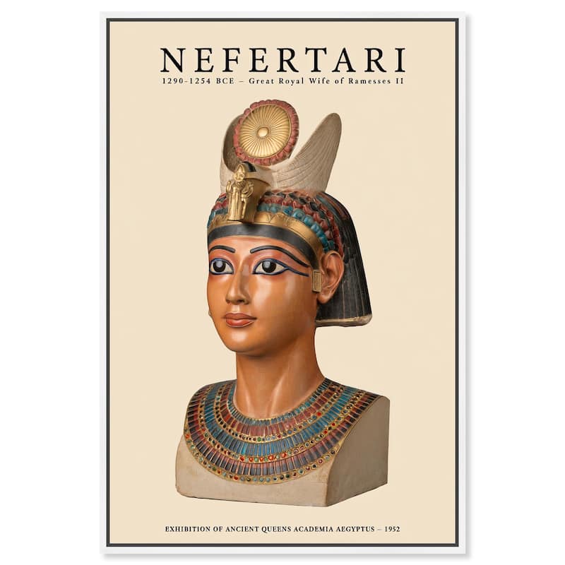 Ancient Egyptian Queen Canvas by Art Remedy - White - 30" x 45"