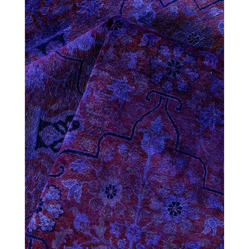 Overton Handknotted Wool Vintage Inspired Contemporary Overdyed Orange Area Rug - 13' 8" x 9' 2"