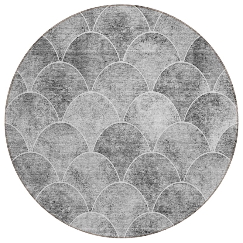 HomeRoots Abstract Transitional Rectangle Outdoor Rug
