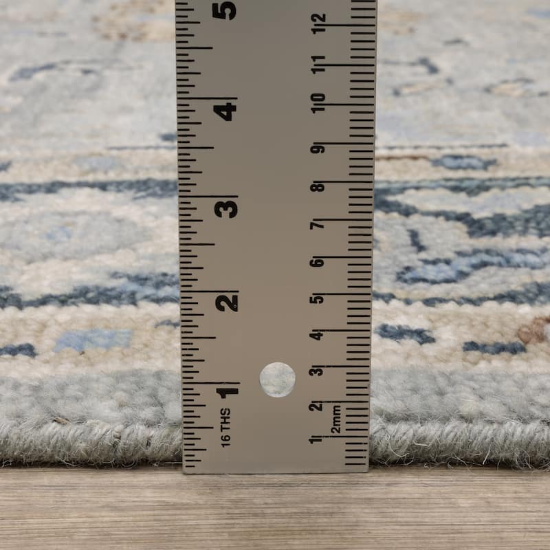 Maylin Traditional Oriental Grey/ Blue Area Rug