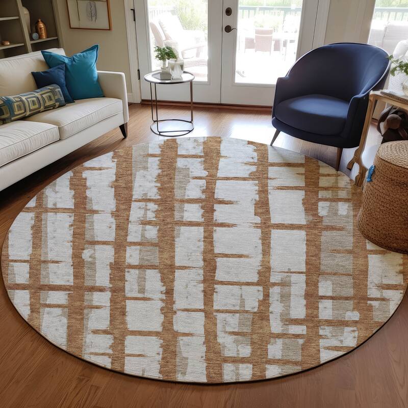 Machine Washable Indoor/ Outdoor Chantille Contemporary Ombre Rug
