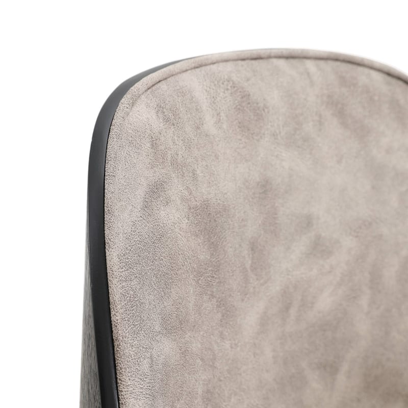 LeisureMod Tule Dining Chair with Upholstered Seat and White Steel Frame, Set of 2