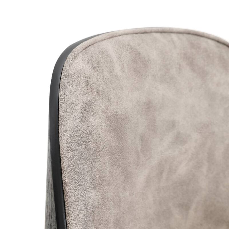 Dining Chair with Upholstered Seat Side Chair with MDF Wood Frame in Steel Set of 4