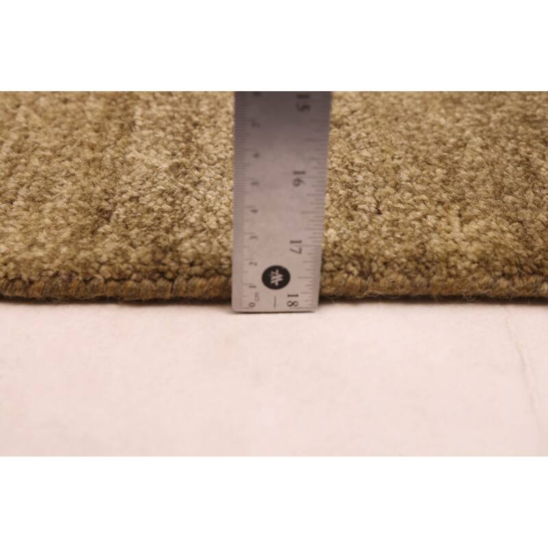 ECARPETGALLERY Hand-knotted Pak Finest Gabbeh Olive Wool Rug - 4'2 x 5'11