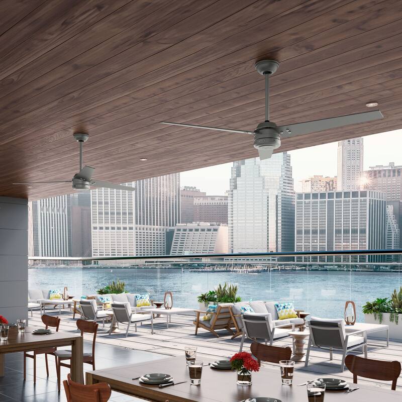 Hunter 60" Cassius ENERGY STAR® Ceiling Fan and Wall Control - Damp Rated - Farmhouse, Transitional, Industrial, Casual