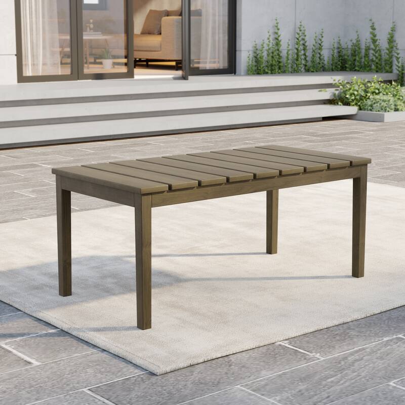 Outdoor Teak Solid Wood Patio Furniture Set Loveseat Armchair Table Collection