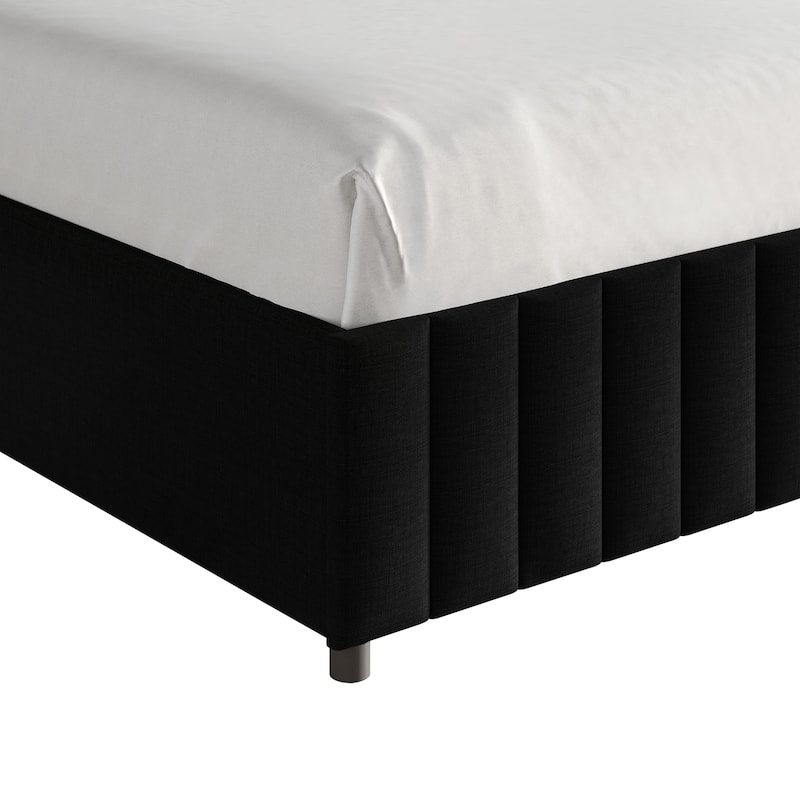 CraftPorch Minimalist Wingback Platform Lift Up Storage Bed