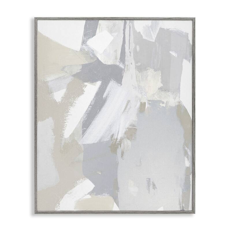 Stupell Neutral Tones Grey & Beige Framed Giclee Art Design By Rachel Springer - 24 x 30 - Grey