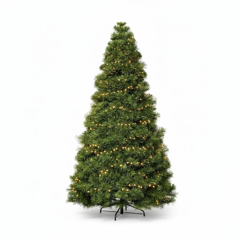 HomeRoots 9' Pre Lit Full Spruce Christmas Tree - Green - 58.00 in. x 108.00 in. x 58.00 in.