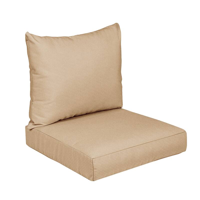 Sorra Home Outdura Outdoor Knife Edge Deep Seating Pillow and Cushion Set