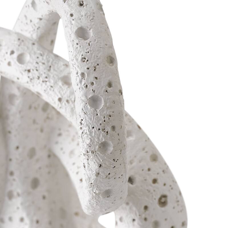 American Art Decor Infinite Curves 2-Piece Resin Table Top Knots Decor - 7.5" x 7.5", 5" x 5.75"