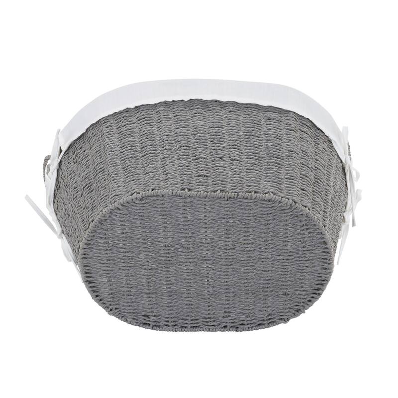 Household Essentials Woven Laundry Basket with Handles and Liner