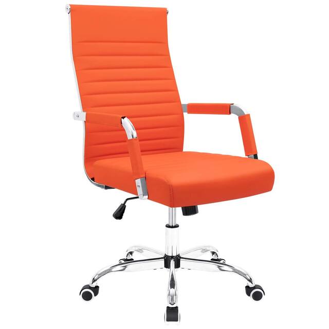 Homall Ribbed Office Desk Chair Computer Chair - Orange