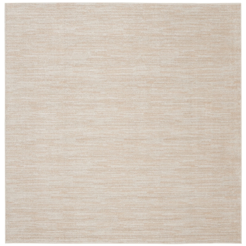 Nourison Modern Solid Indoor/Outdoor Area Rug - 9' Square - Ivory/Beige