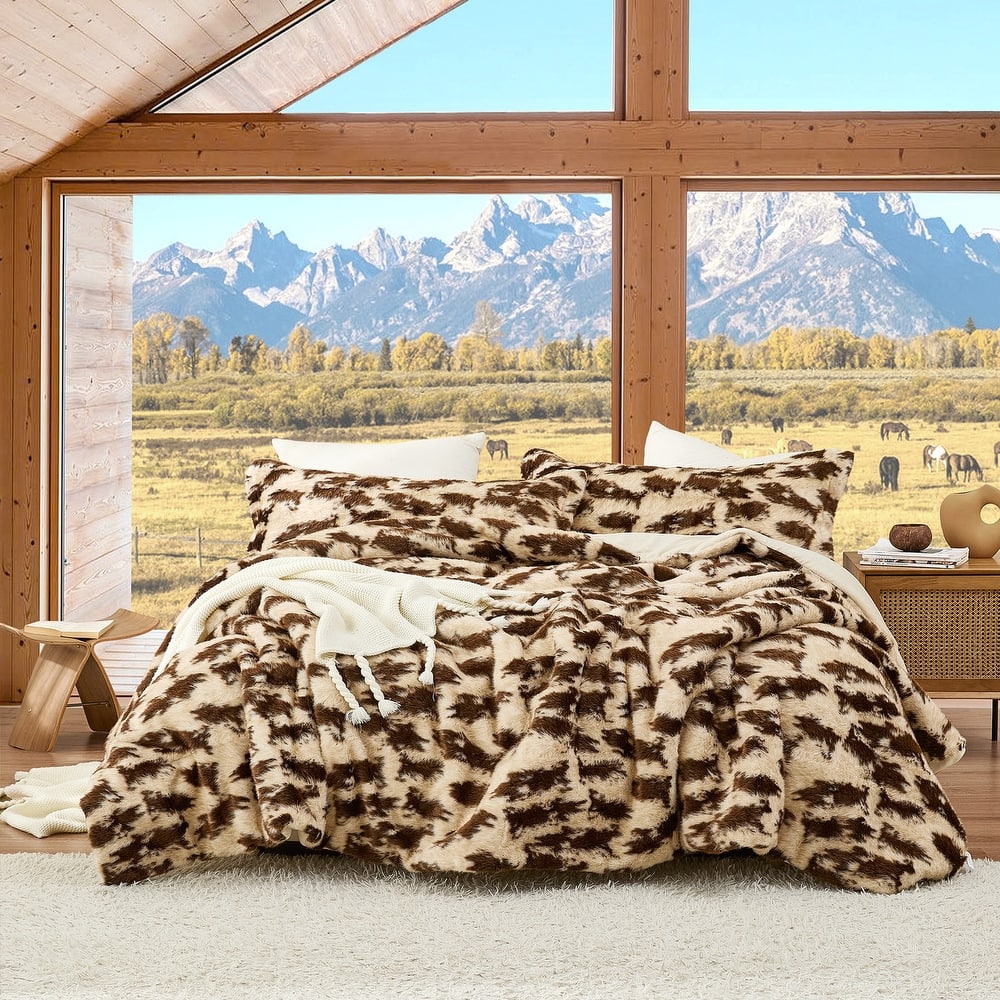 Cowboy - Coma Inducer® Oversized Comforter Set - Brown Cow