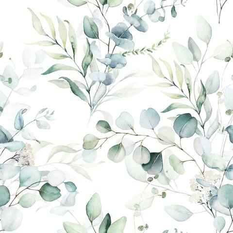 Louise Green Branches Peel and Stick Wallpaper - 24'' W x 10' L