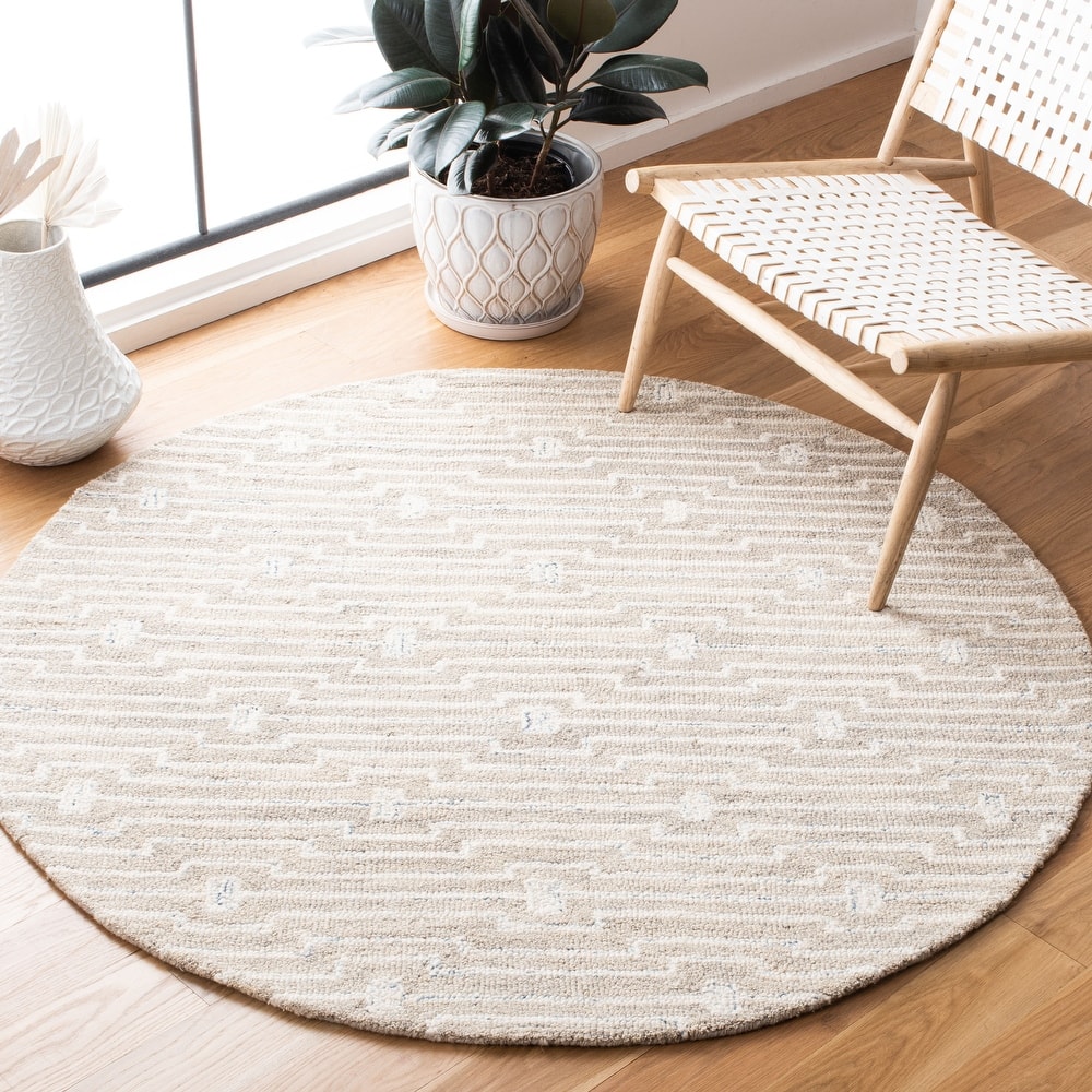 SAFAVIEH Handmade Micro-Loop Gatienne Modern Wool Rug