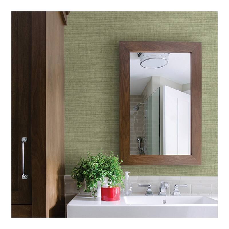 Advantage Zora Light Green Linen Texture Wallpaper - 21 x 396 x 0.025