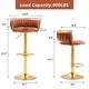 preview thumbnail 103 of 198, Modern Velvet Adjustable Swivel Bar Stools Set of 2