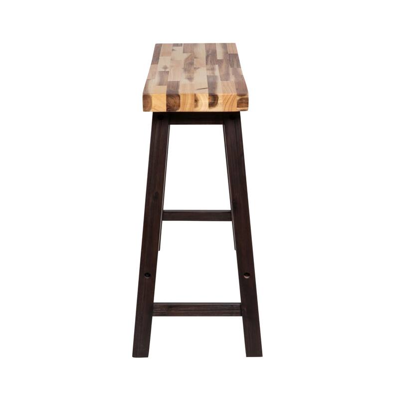 Sonoma Wood Saddle Dining Bench