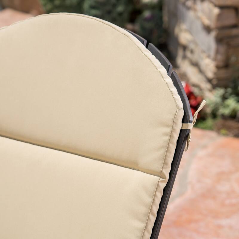 Roomfitters Outdoor Adirondack Chair Cushion with Ties, Water-Resistant Fabric