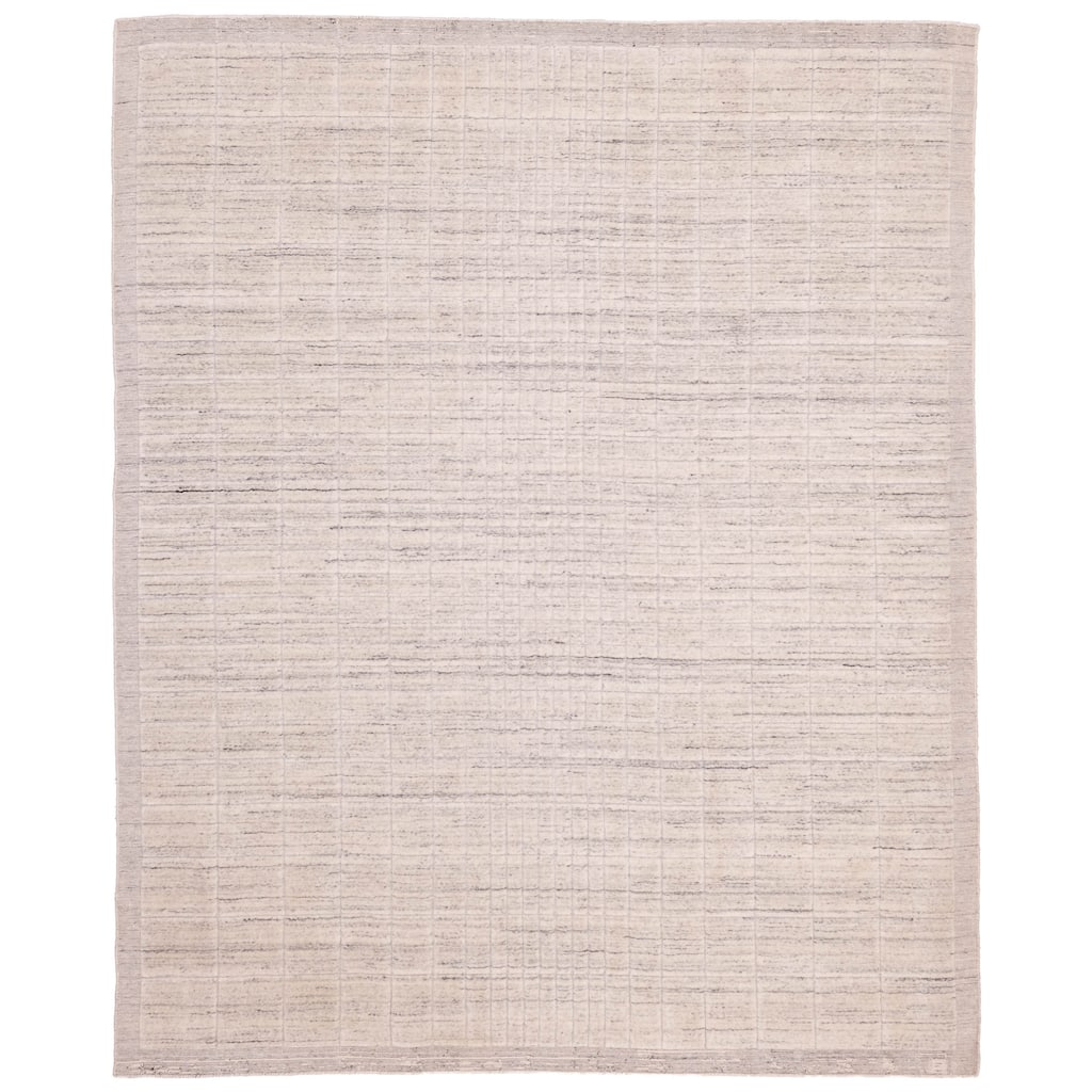 ECARPETGALLERY Hand-knotted Looma Light Grey Wool Rug - 8'3 x 9'11