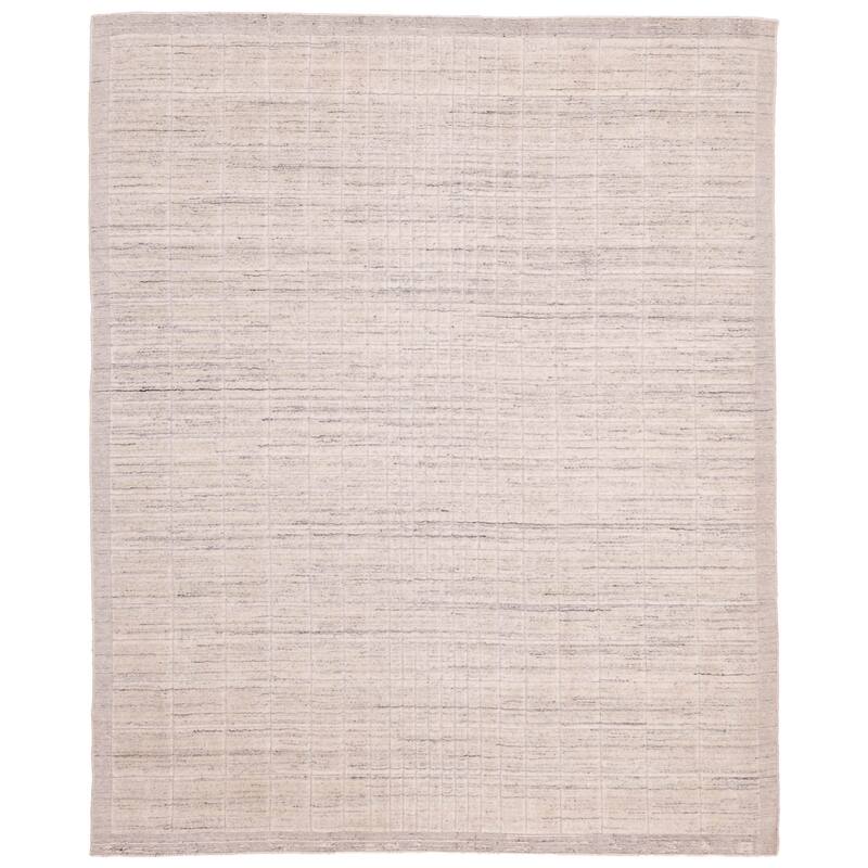 ECARPETGALLERY Hand-knotted Looma Light Grey Wool Rug - 8'3 x 9'11