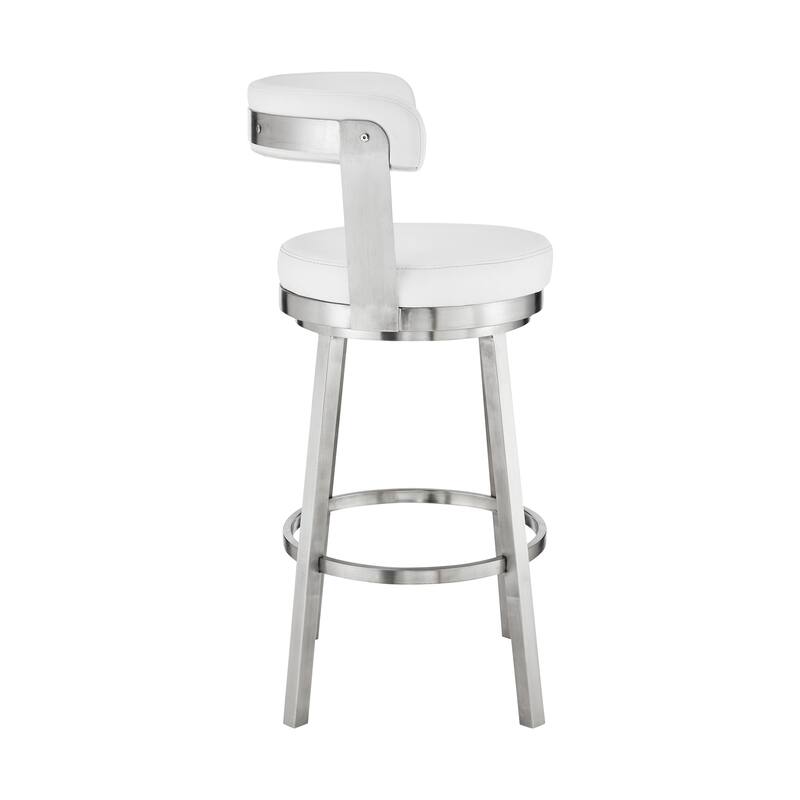 Bryant Counter or Bar Stool in Faux Leather and Metal
