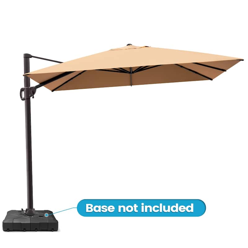 Crestlive Products 11 x 9 FT Outdoor Patio Offset Cantilever Umbrella - Tan