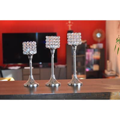 Vibhsa Hurricane Candle Holders Set of 3 (12",11",10")