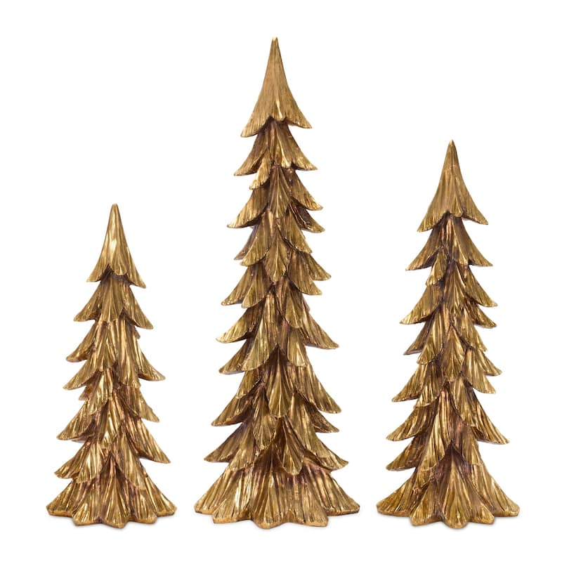 Holiday Tree Decor (Set of 3) - Gold