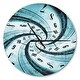 preview thumbnail 8 of 8, Designart 'Time Vortex Spiral' Oversized Contemporary Wall CLock