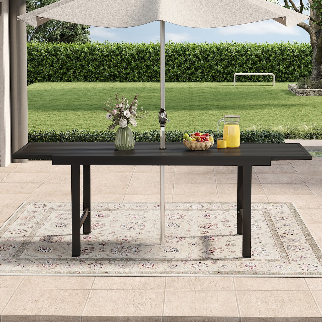 AeroFlex Aluminum Outdoor Dining Table with Extension